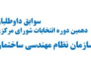 سوابق داوطلبان دهمین دوره انتخابات شورای مرکزی سازمان نظام مهندسی ساختمان کشور